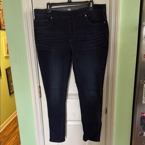 Riders by Lee Dark Blue Midrise Jegging Skinny Leg Comfy Everyday Jean Size 16